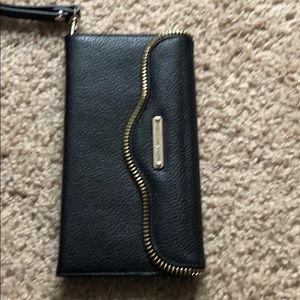 Black Rebecca Minkoff phone case wallet